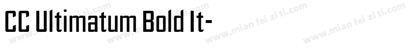 CC Ultimatum Bold It字体转换